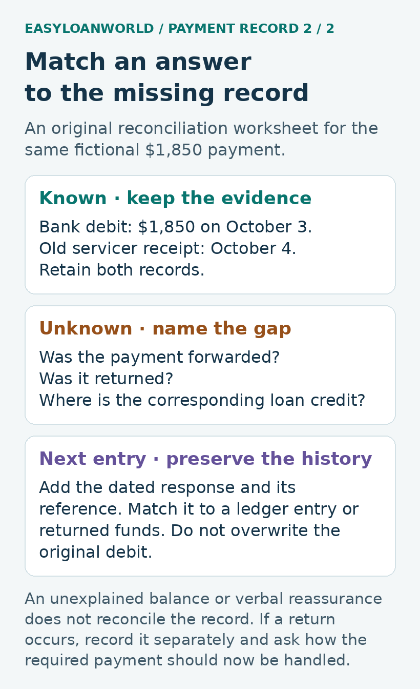 Known and missing records are separated in a fictional payment file.