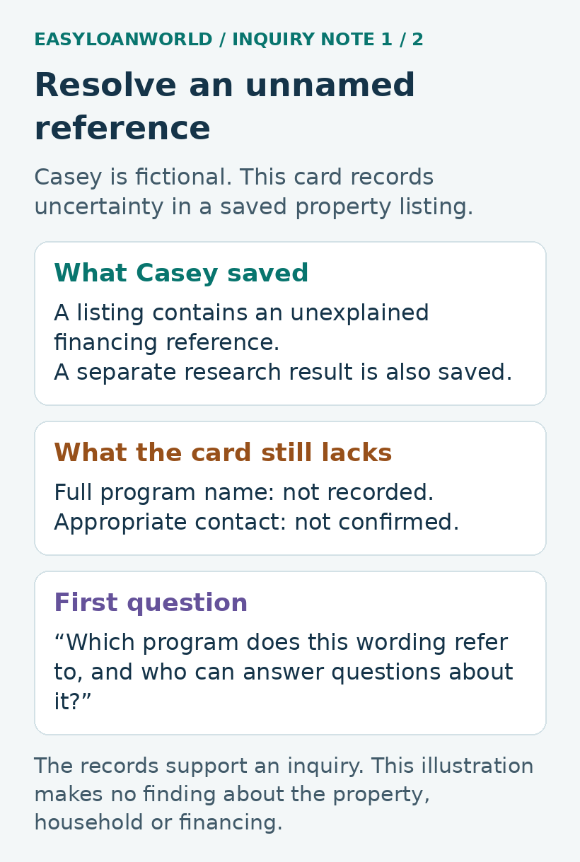 Casey’s fictional inquiry card shows an unnamed program and an unconfirmed contact.